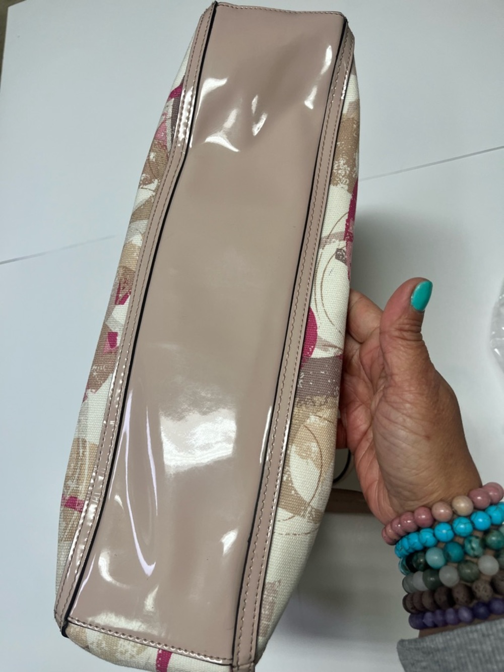 Coach Poppy Graffiti Glam Tote Signature C Pink Khaki 14537 - Picture 10 of 13